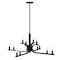 Designers Fountain Skye 12-Light Matte Black Minimalist Tiered Candle Chandelier for Dining Rooms D314C-12CH-MB - alternate 2